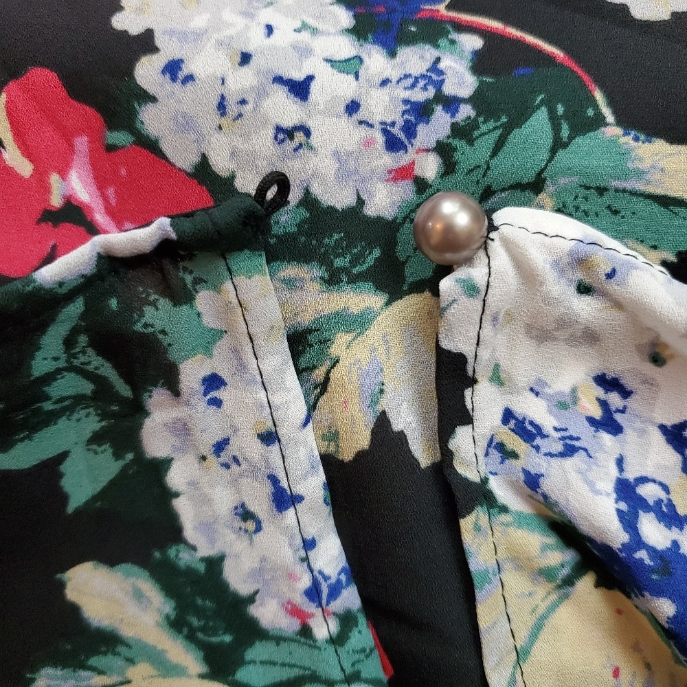 Who What Wear floral sleeveless blouse size XS - Picture 5 of 6